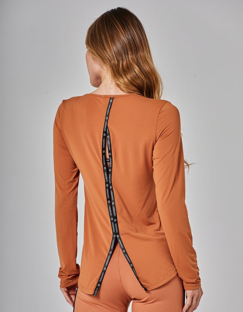 Vestem - Hype Dry Fit Long Sleeve Shirt Cognac Brown - BML475.I25.C0552 Vestem - Hype Dry Fit Long Sleeve Shirt Cognac Brown - BML475.I25.C0552