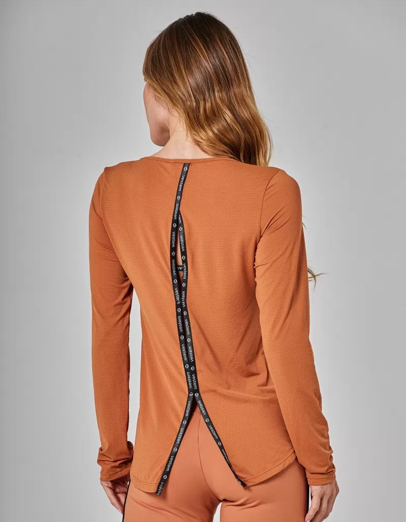 Vestem - Hype Dry Fit Long Sleeve Shirt Cognac Brown - BML475.I25.C0552