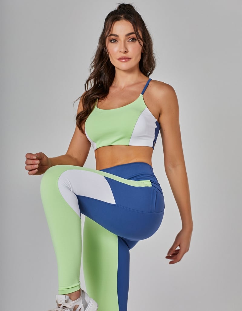 Vestem - Legging legging tricolor Trek blue jeans and mint - FS1477.I25.C0557 Vestem - Legging legging tricolor Trek blue jeans and mint - FS1477.I25.C0557