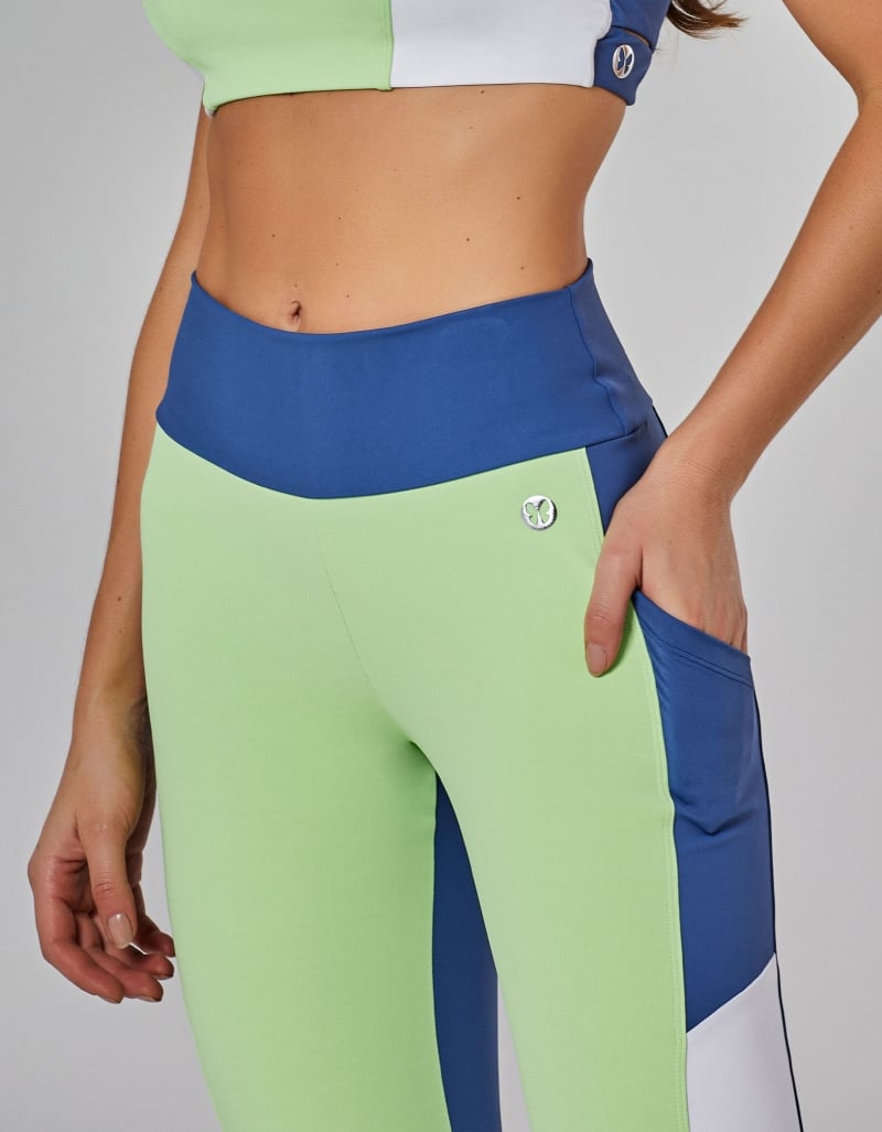 Vestem - Legging legging tricolor Trek blue jeans and mint - FS1477.I25.C0557 Vestem - Legging legging tricolor Trek blue jeans and mint - FS1477.I25.C0557