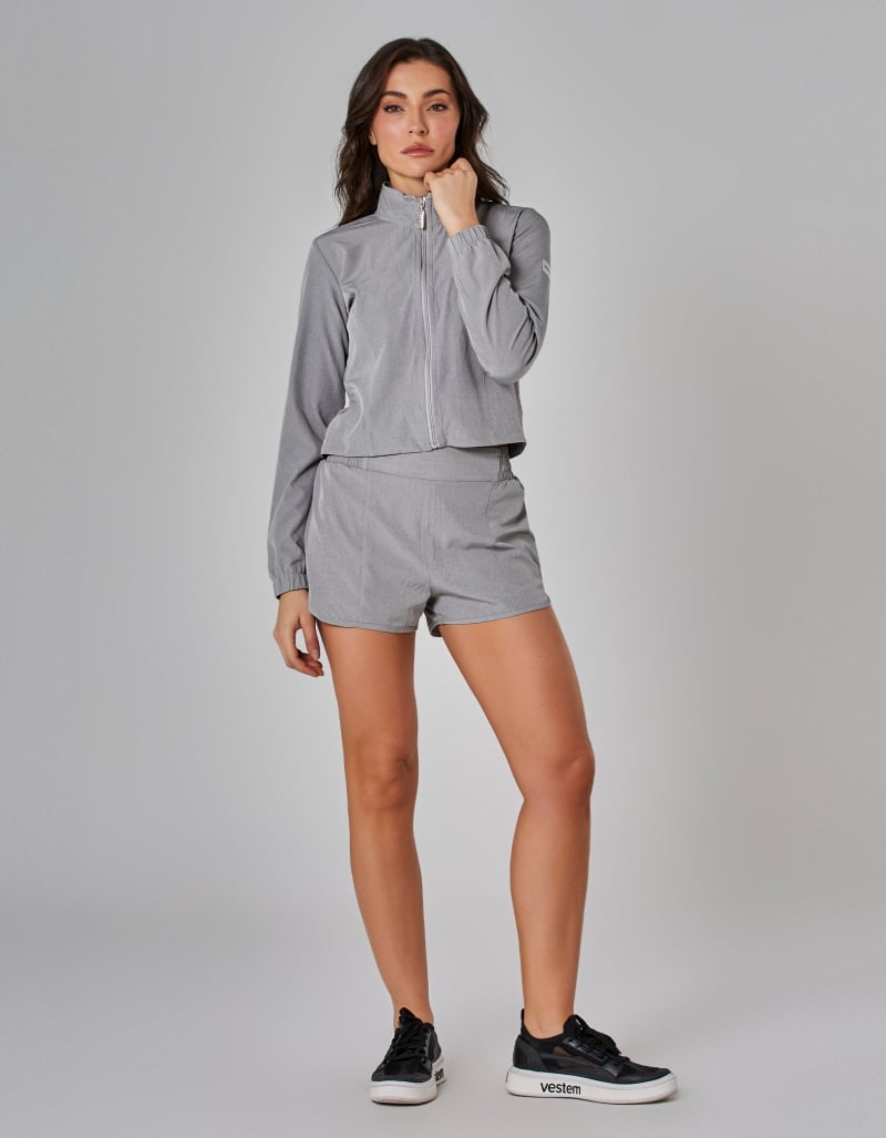 Vestem - Medium Grey Blend Cropped Jacket - JAC250.I25.C0531 Vestem - Medium Grey Blend Cropped Jacket - JAC250.I25.C0531