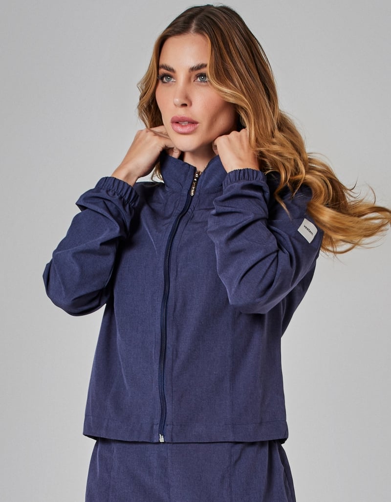 Vestem - Dark Navy Blend Cropped Jacket - JAC250.I25.C0173