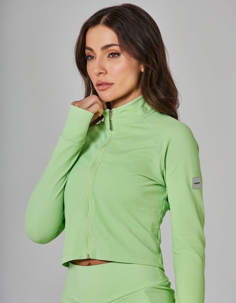 Vestem - Mint Green Flow Cropped Jacket - JAC253.I25.C0280 Vestem - Mint Green Flow Cropped Jacket - JAC253.I25.C0280