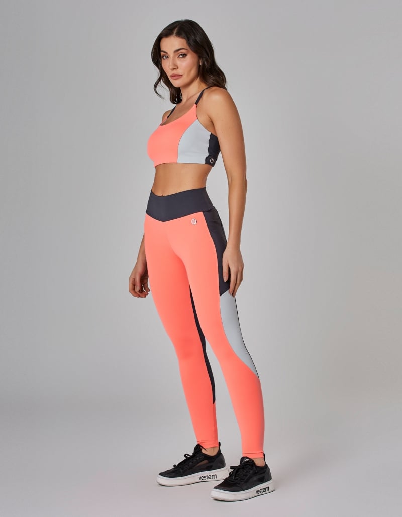 Vestem - Trek Carbox Medium Support Top in Camellia Orange - TOP1147.I25.C0559 Vestem - Trek Carbox Medium Support Top in Camellia Orange - TOP1147.I25.C0559