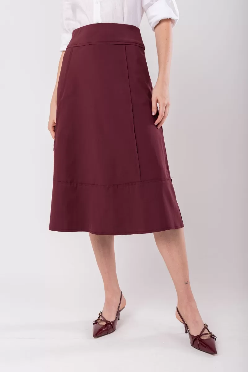 Hidrogênio - MIDI SKIRT WITH BROWN THREAD - 19612097
