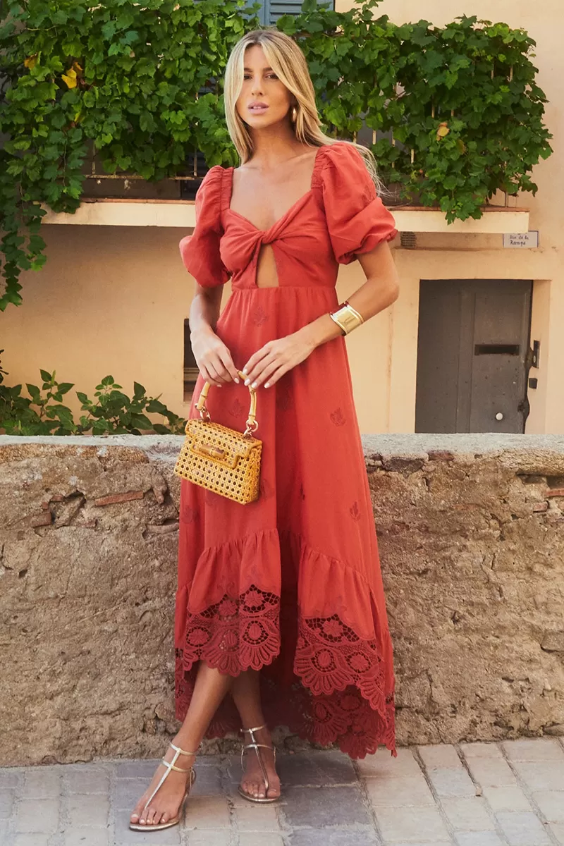 Dot Clothing - Dress Dot Clothing Atena Laise Terracotta - 2509TERRA Dot Clothing - Dress Dot Clothing Atena Laise Terracotta - 2509TERRA