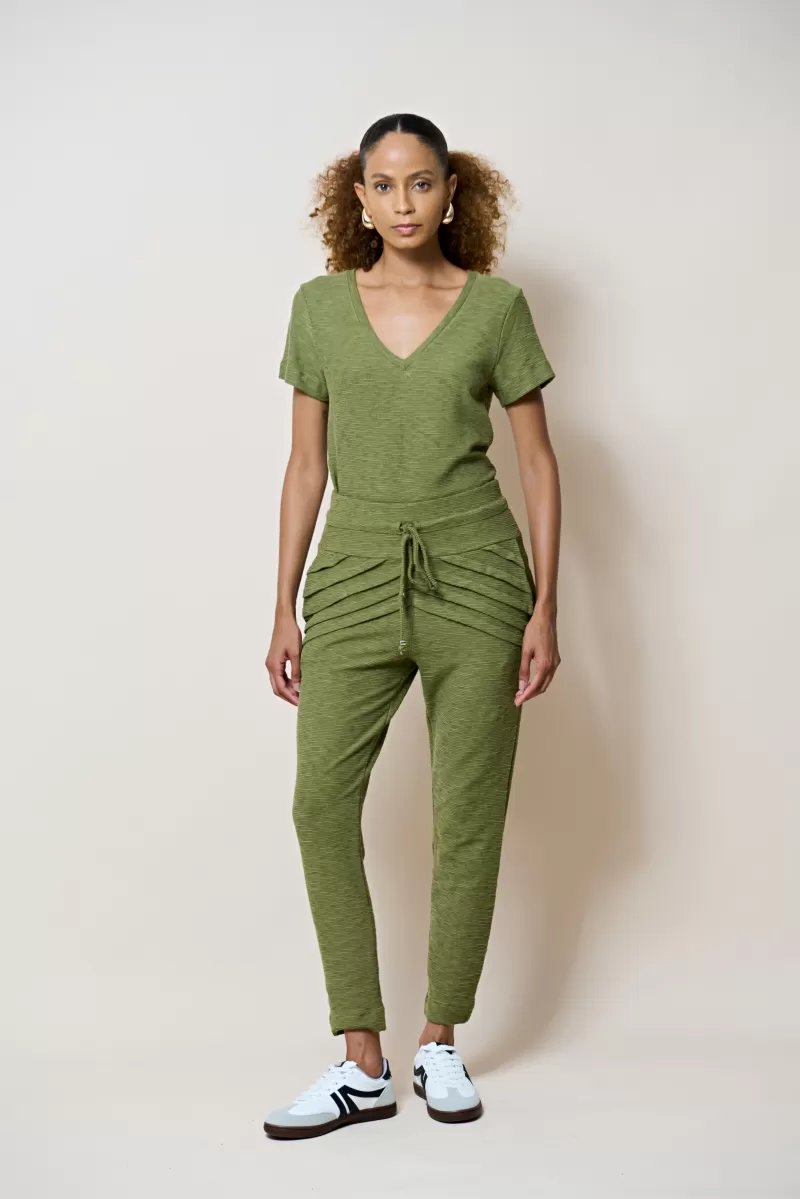 Hidrogênio - MARIANA MOSS GREEN PLEATED JOGGING PANTS - 18448046 Hidrogênio - MARIANA MOSS GREEN PLEATED JOGGING PANTS - 18448046