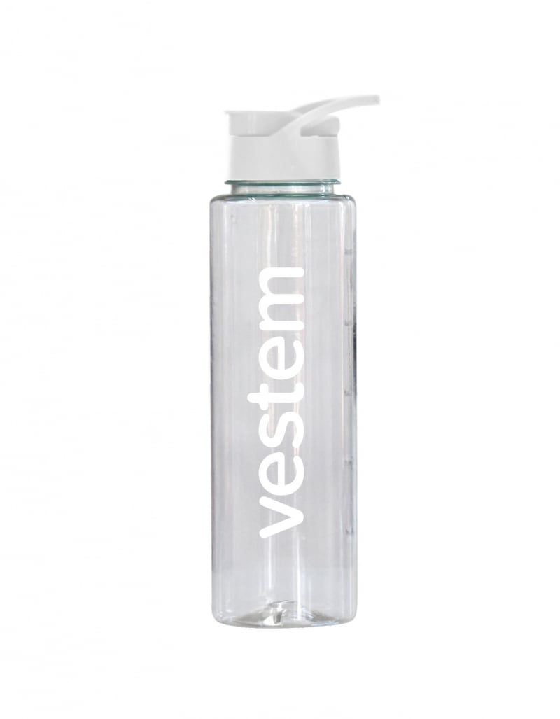 Vestem - Crystal Bottle with Colored Lid 600ml White - GAR01.C0001