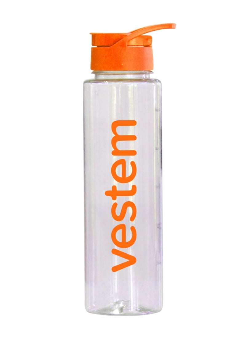 Vestem - Crystal Bottle with Colored Lid 600ml Orange - GAR01.C0026 Vestem - Crystal Bottle with Colored Lid 600ml Orange - GAR01.C0026