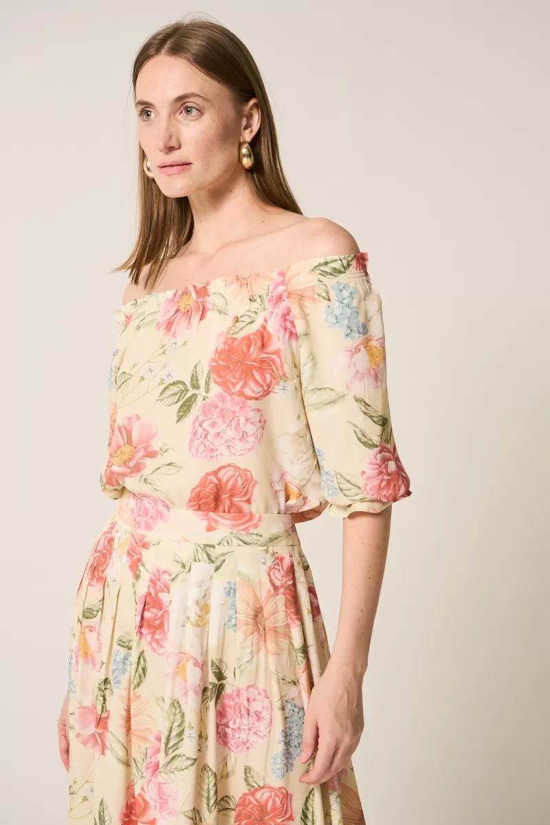 Hidrogênio - OFF-THE-SHOULDER DRESS WITH FLORAL PRINT - 20212571 Hidrogênio - OFF-THE-SHOULDER DRESS WITH FLORAL PRINT - 20212571