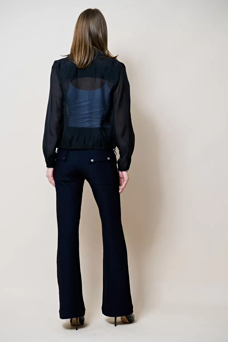Hidrogênio - VANESSA BLACK FLARE PANTS WITH LAPELS - 20300001 Hidrogênio - VANESSA BLACK FLARE PANTS WITH LAPELS - 20300001