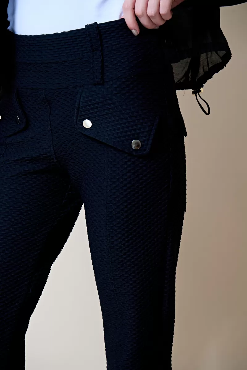 Hidrogênio - VANESSA BLACK FLARE PANTS WITH LAPELS - 20300001 Hidrogênio - VANESSA BLACK FLARE PANTS WITH LAPELS - 20300001