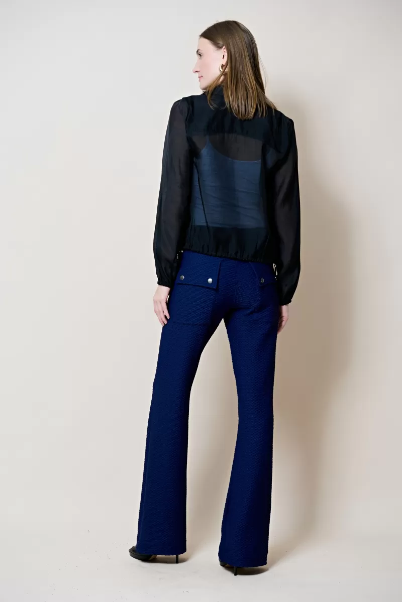 Hidrogênio - VANESSA NAVY FLARE PANTS WITH LAPELS - 20300004 Hidrogênio - VANESSA NAVY FLARE PANTS WITH LAPELS - 20300004