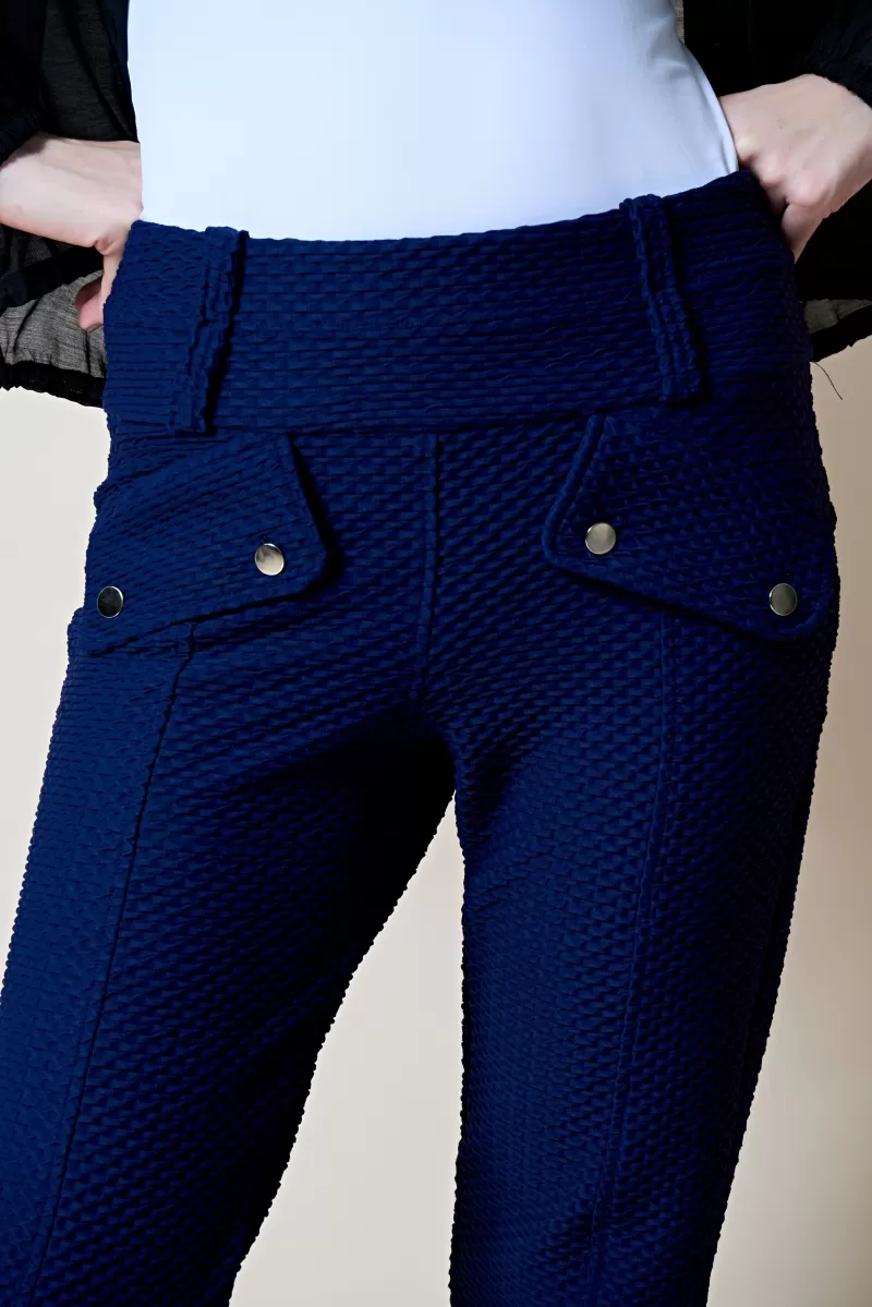 Hidrogênio - VANESSA NAVY FLARE PANTS WITH LAPELS - 20300004 Hidrogênio - VANESSA NAVY FLARE PANTS WITH LAPELS - 20300004