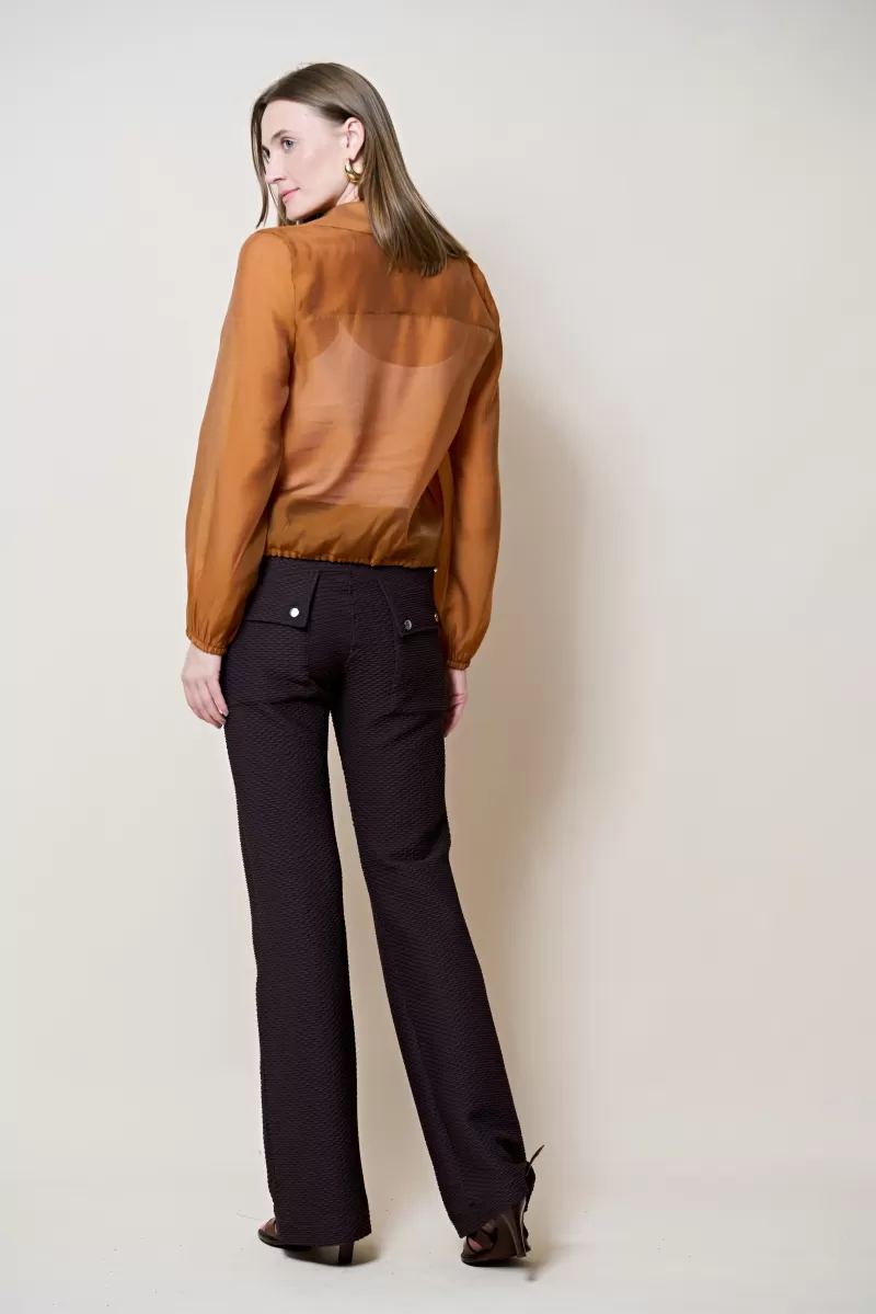 Hidrogênio - VANESSA EXPRESSO FLARE PANTS WITH LAPELS - 20300225 Hidrogênio - VANESSA EXPRESSO FLARE PANTS WITH LAPELS - 20300225