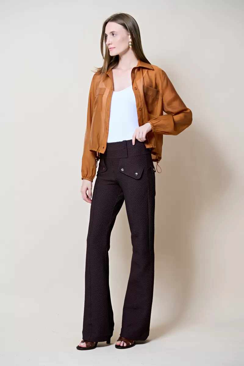 Hidrogênio - VANESSA EXPRESSO FLARE PANTS WITH LAPELS - 20300225 Hidrogênio - VANESSA EXPRESSO FLARE PANTS WITH LAPELS - 20300225
