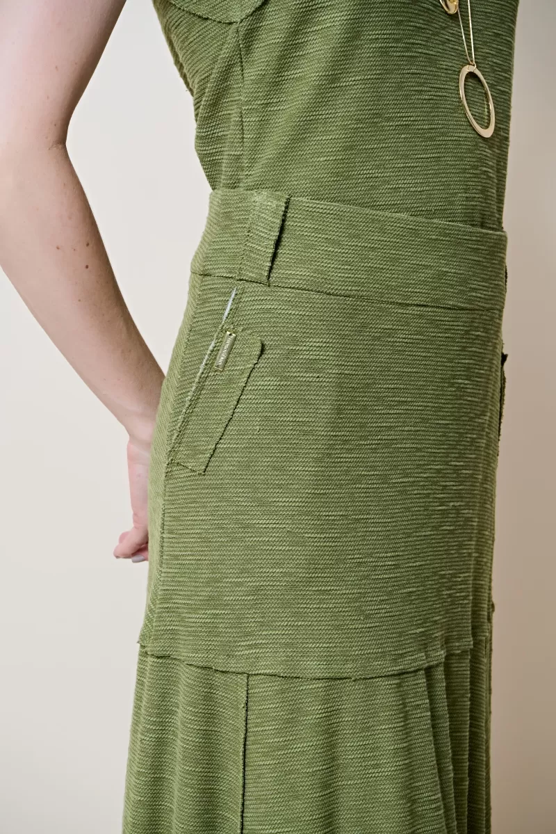 Hidrogênio - MOSS GREEN EVASE MIDI THREAD SKIRT - 19805046 Hidrogênio - MOSS GREEN EVASE MIDI THREAD SKIRT - 19805046