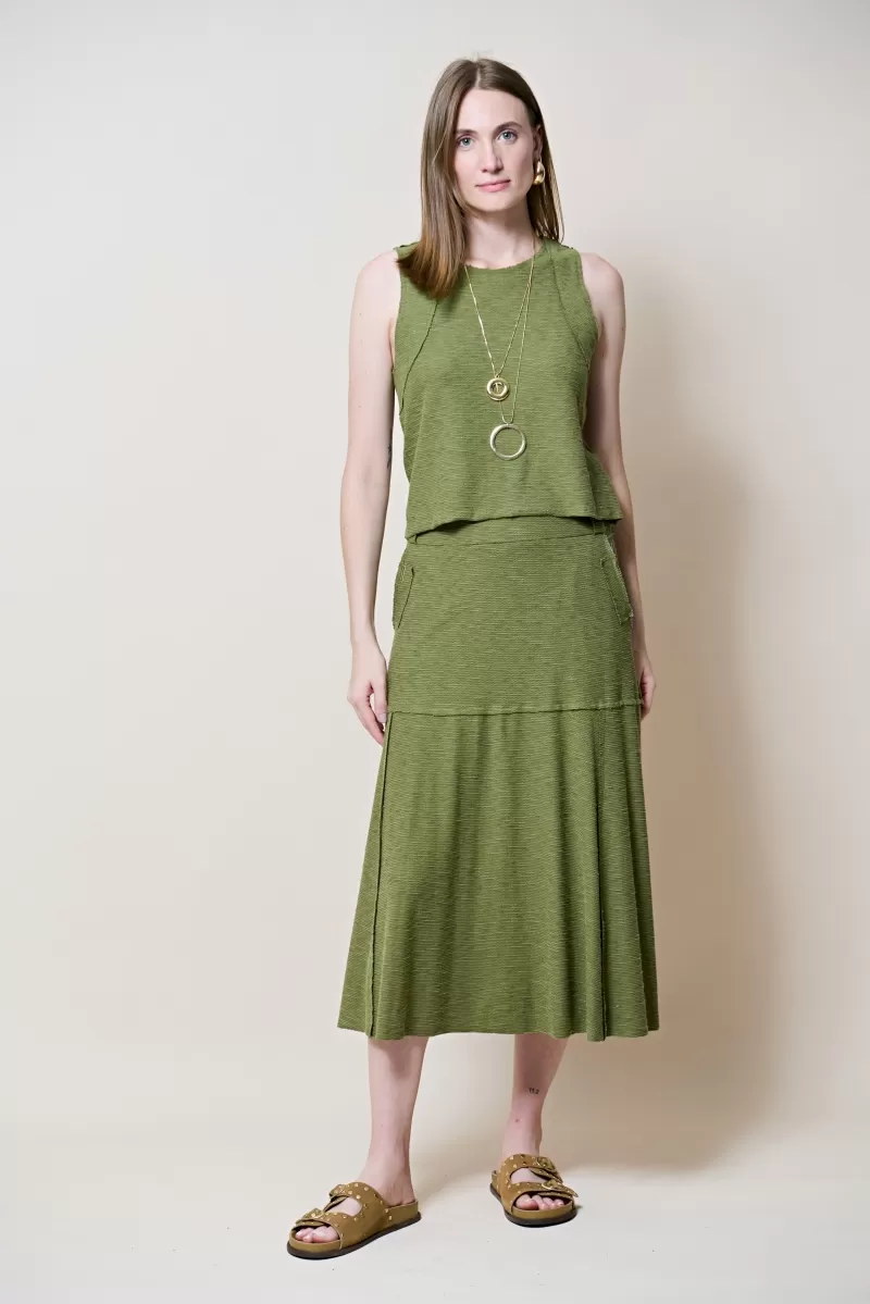 Hidrogênio - MOSS GREEN THREADED TANK TOP - 19806046 Hidrogênio - MOSS GREEN THREADED TANK TOP - 19806046