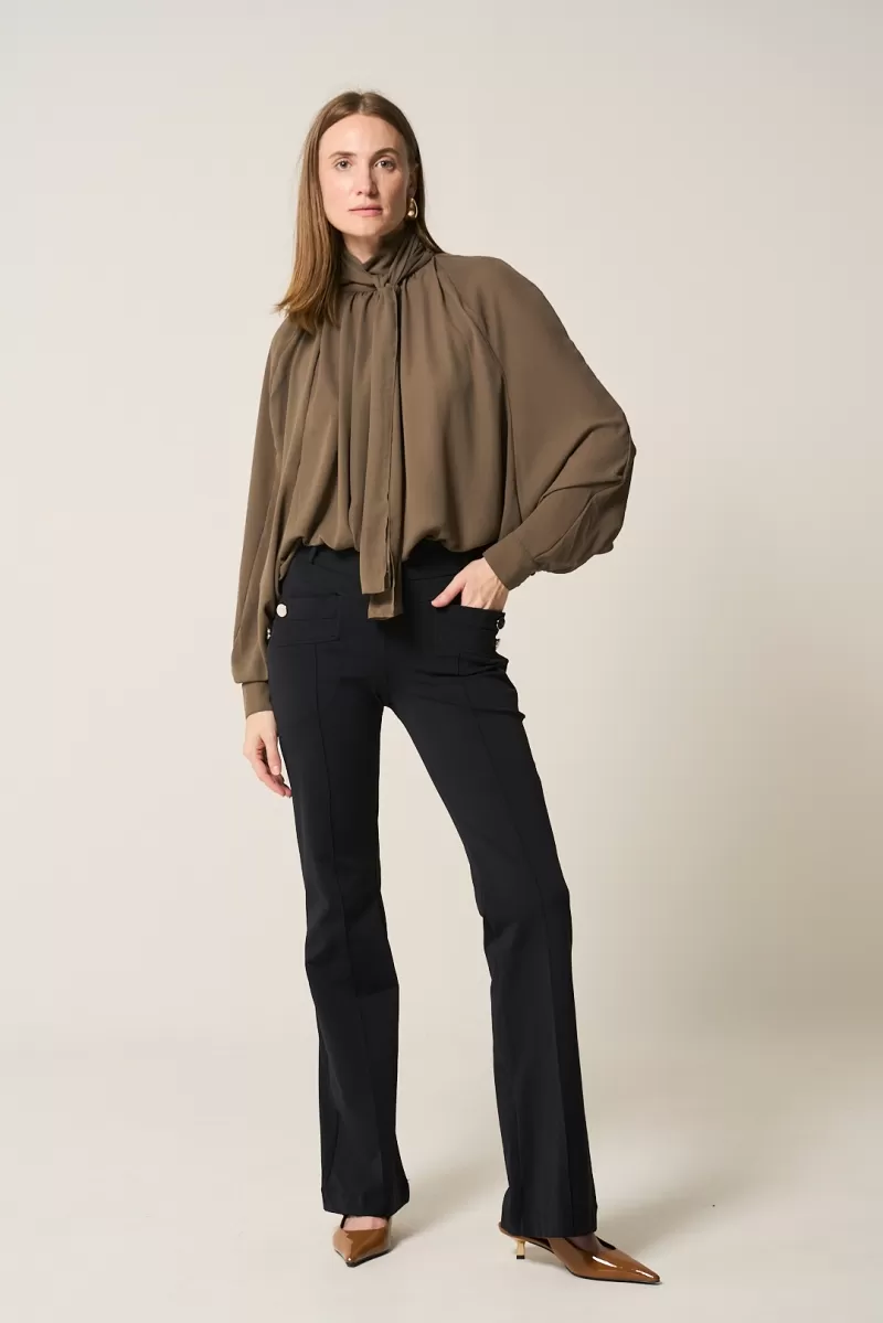 Hidrogênio - AMORA FLARE PANTS BLACK - 20301001 Hidrogênio - AMORA FLARE PANTS BLACK - 20301001