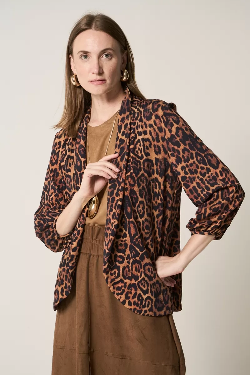 Hidrogênio - LEOPARD BOLERO STYLE COAT - 20274549 Hidrogênio - LEOPARD BOLERO STYLE COAT - 20274549