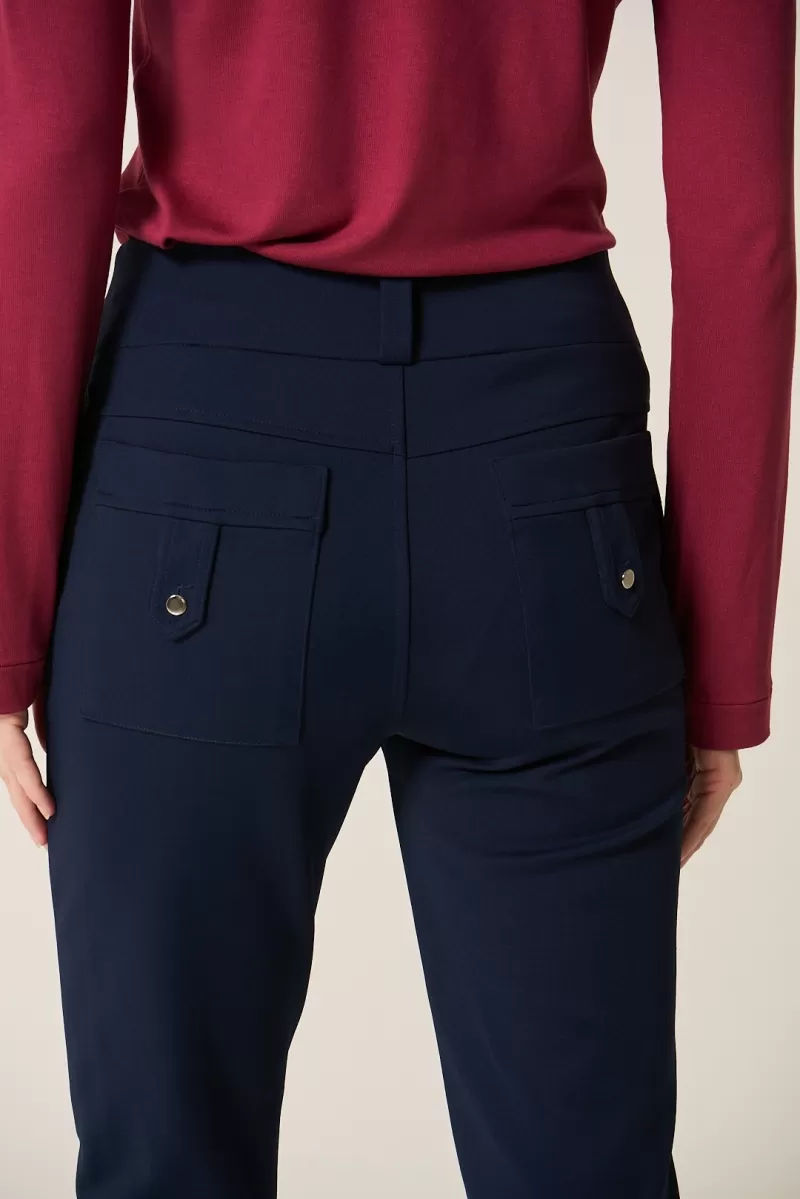 Hidrogênio - KAREN NAVY FISHERMAN PANTS WITH MARTINGALE - 20154004 Hidrogênio - KAREN NAVY FISHERMAN PANTS WITH MARTINGALE - 20154004
