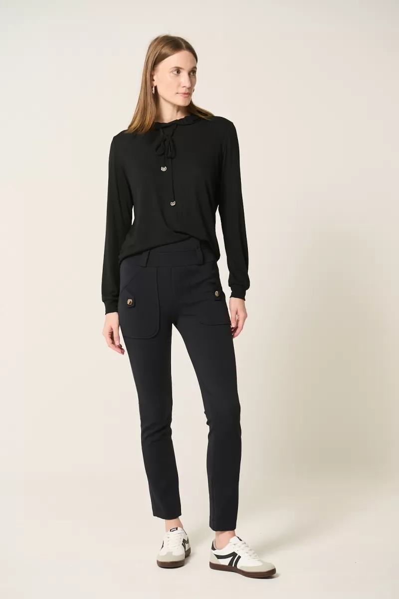 Hidrogênio - MARILIA BLACK FISHERMAN PANTS - 20319001 Hidrogênio - MARILIA BLACK FISHERMAN PANTS - 20319001