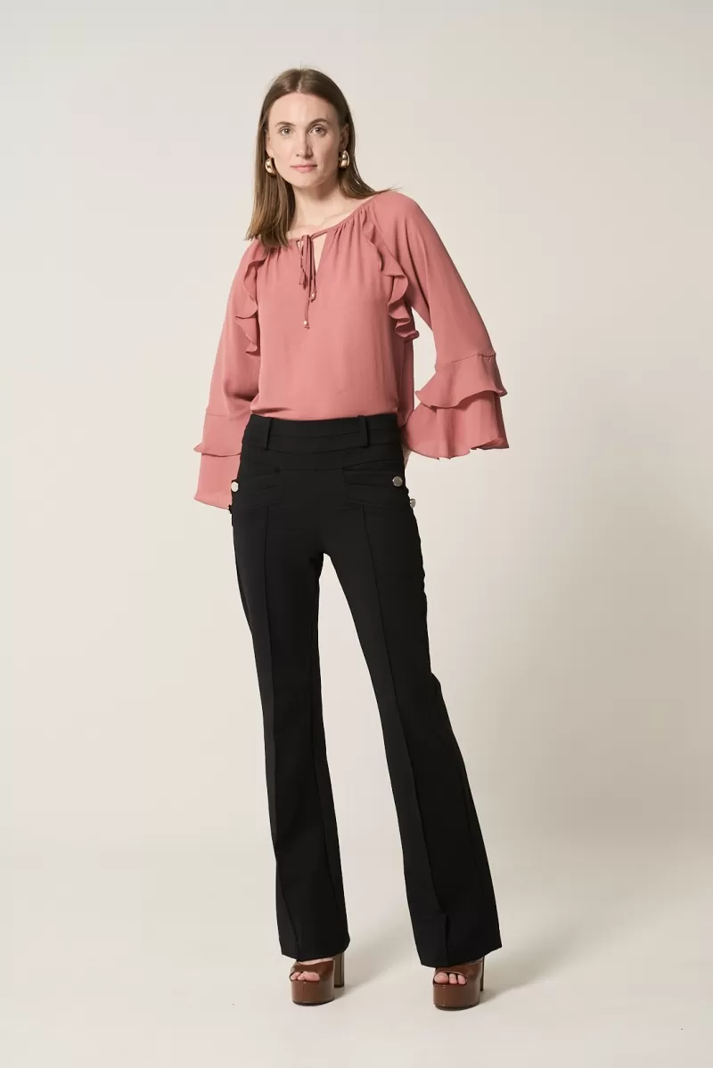 Hidrogênio - FLARE PANTS WITH BLACKBERRY LAPELS - 20359001 Hidrogênio - FLARE PANTS WITH BLACKBERRY LAPELS - 20359001