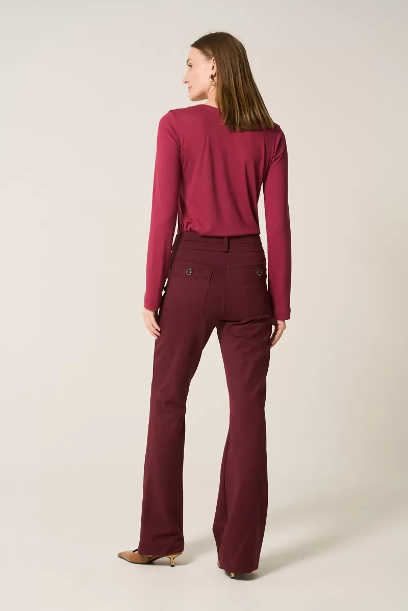 Hidrogênio - FLARE PANTS WITH WINE BLACKBERRY LAPELS - 20359043 Hidrogênio - FLARE PANTS WITH WINE BLACKBERRY LAPELS - 20359043