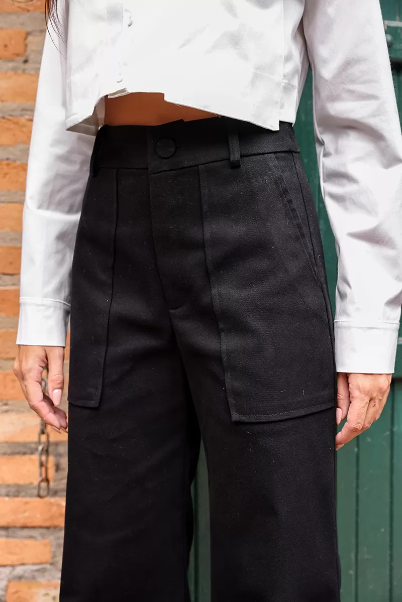 Dot Clothing - Dot Clothing Mandi Twill Pants Black - 2635PRETO