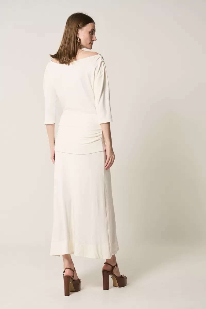 Hidrogênio - OFF WHITE ASYMMETRICAL SHOULDER DRESS - 20284018 Hidrogênio - OFF WHITE ASYMMETRICAL SHOULDER DRESS - 20284018