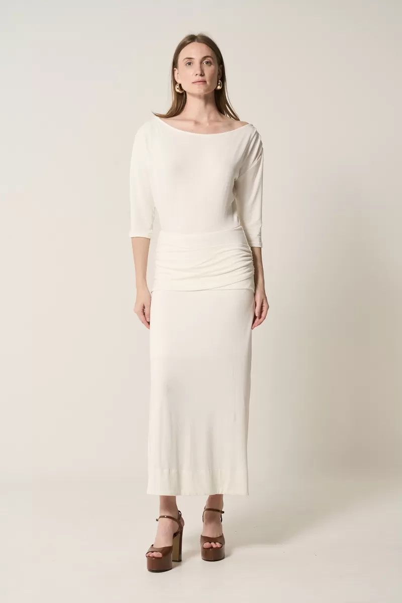 Hidrogênio - OFF WHITE ASYMMETRICAL SHOULDER DRESS - 20284018 Hidrogênio - OFF WHITE ASYMMETRICAL SHOULDER DRESS - 20284018