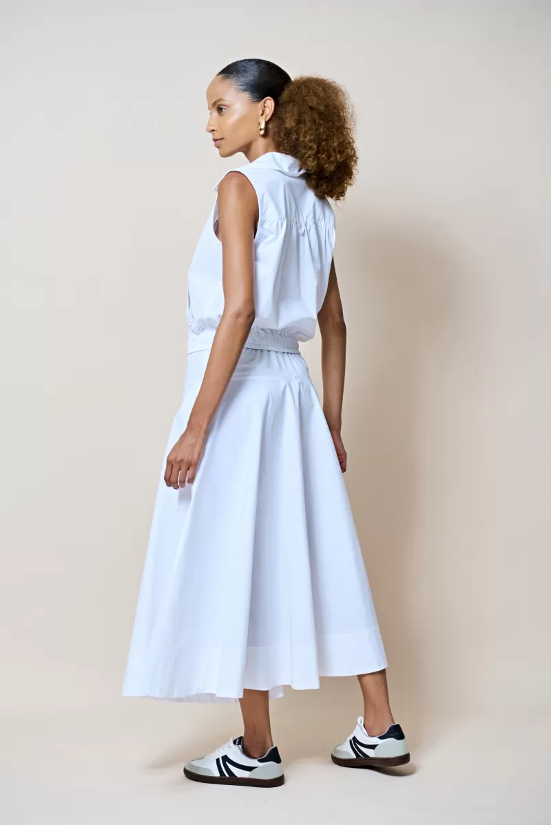 Hidrogênio - GODE SKIRT WITH ELASTIC OFF WHITE - 20294018 Hidrogênio - GODE SKIRT WITH ELASTIC OFF WHITE - 20294018