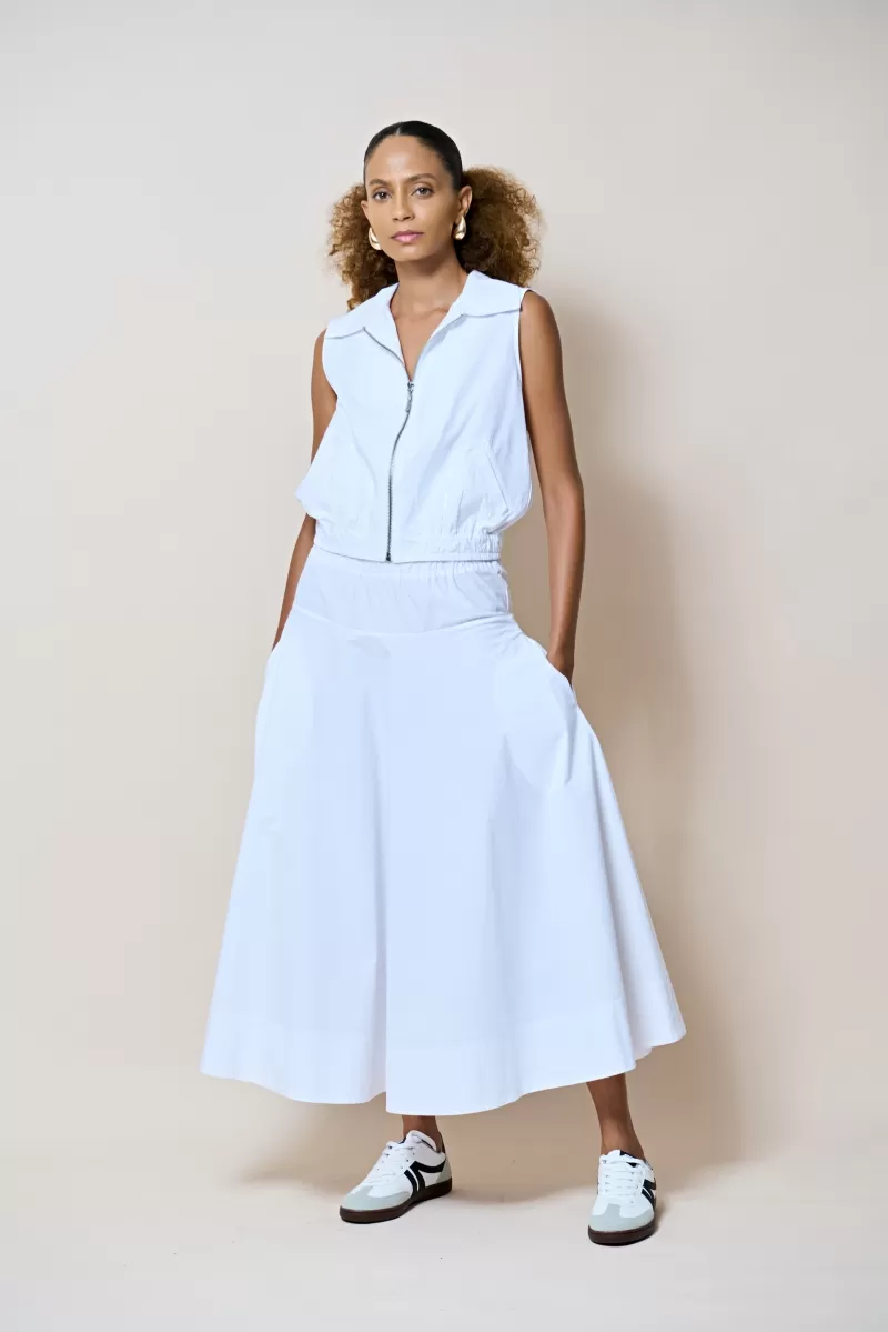 Hidrogênio - GODE SKIRT WITH ELASTIC OFF WHITE - 20294018 Hidrogênio - GODE SKIRT WITH ELASTIC OFF WHITE - 20294018