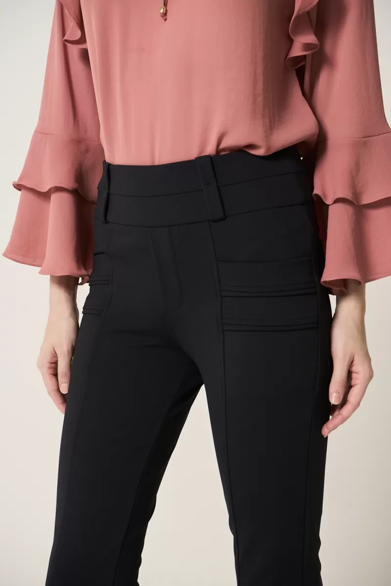 Hidrogênio - LUCIANA BLACK FISHERMAN PANTS WITH POCKETS AND PIPE - 20307001 Hidrogênio - LUCIANA BLACK FISHERMAN PANTS WITH POCKETS AND PIPE - 20307001