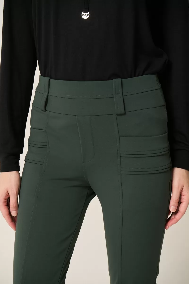 Hidrogênio - LUCIANA GREEN FISHERMAN PANTS WITH POCKETS AND PIPE - 20307009 Hidrogênio - LUCIANA GREEN FISHERMAN PANTS WITH POCKETS AND PIPE - 20307009
