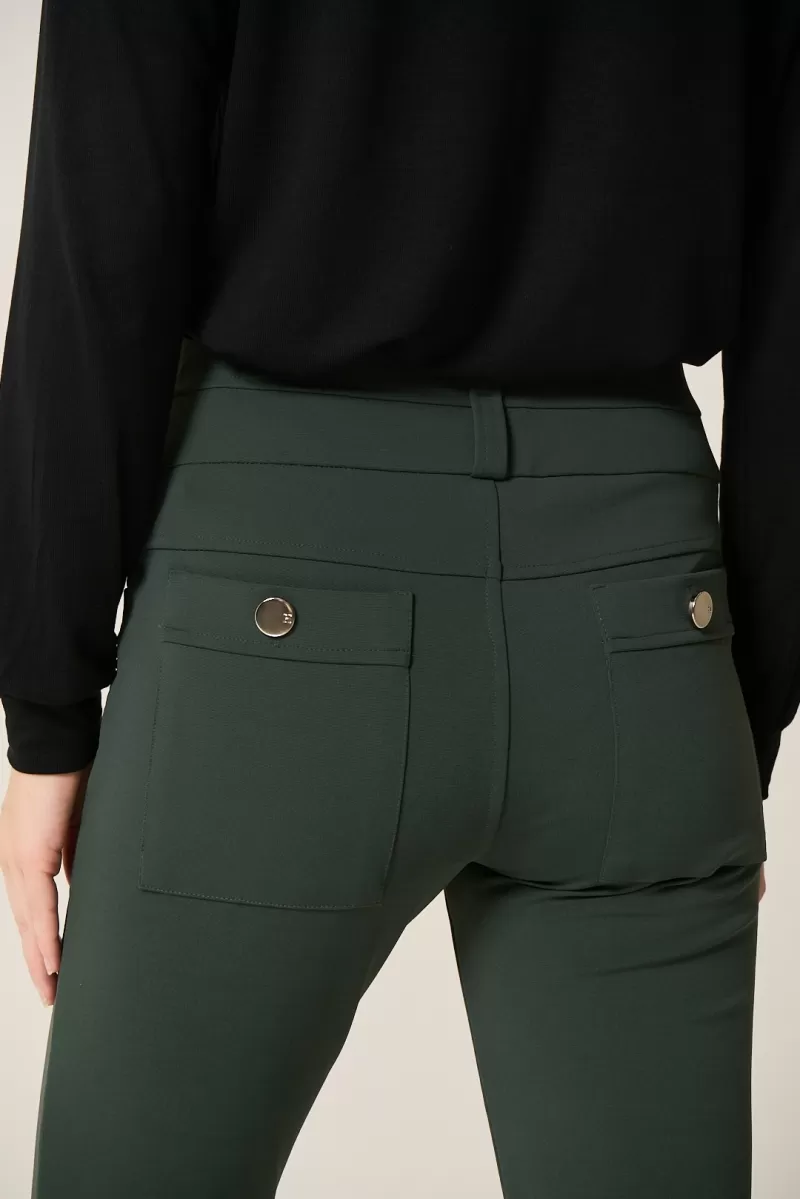 Hidrogênio - LUCIANA GREEN FISHERMAN PANTS WITH POCKETS AND PIPE - 20307009 Hidrogênio - LUCIANA GREEN FISHERMAN PANTS WITH POCKETS AND PIPE - 20307009
