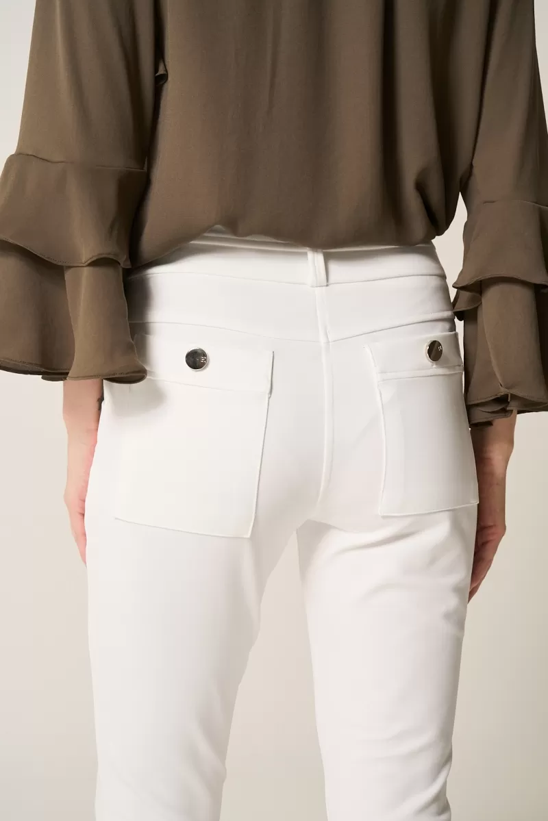 Hidrogênio - CAMILA OFF WHITE FISHERMAN PANTS WITH LAPELS - 20286018 Hidrogênio - CAMILA OFF WHITE FISHERMAN PANTS WITH LAPELS - 20286018