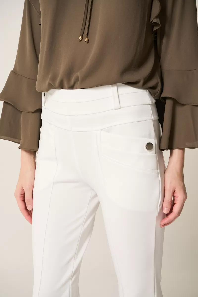 Hidrogênio - CAMILA OFF WHITE FISHERMAN PANTS WITH LAPELS - 20286018 Hidrogênio - CAMILA OFF WHITE FISHERMAN PANTS WITH LAPELS - 20286018