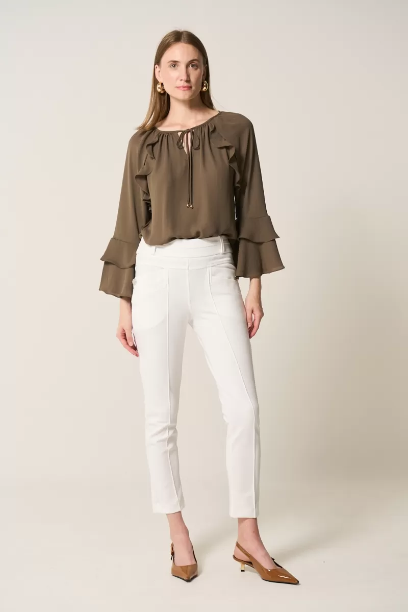 Hidrogênio - CAMILA OFF WHITE FISHERMAN PANTS WITH LAPELS - 20286018 Hidrogênio - CAMILA OFF WHITE FISHERMAN PANTS WITH LAPELS - 20286018