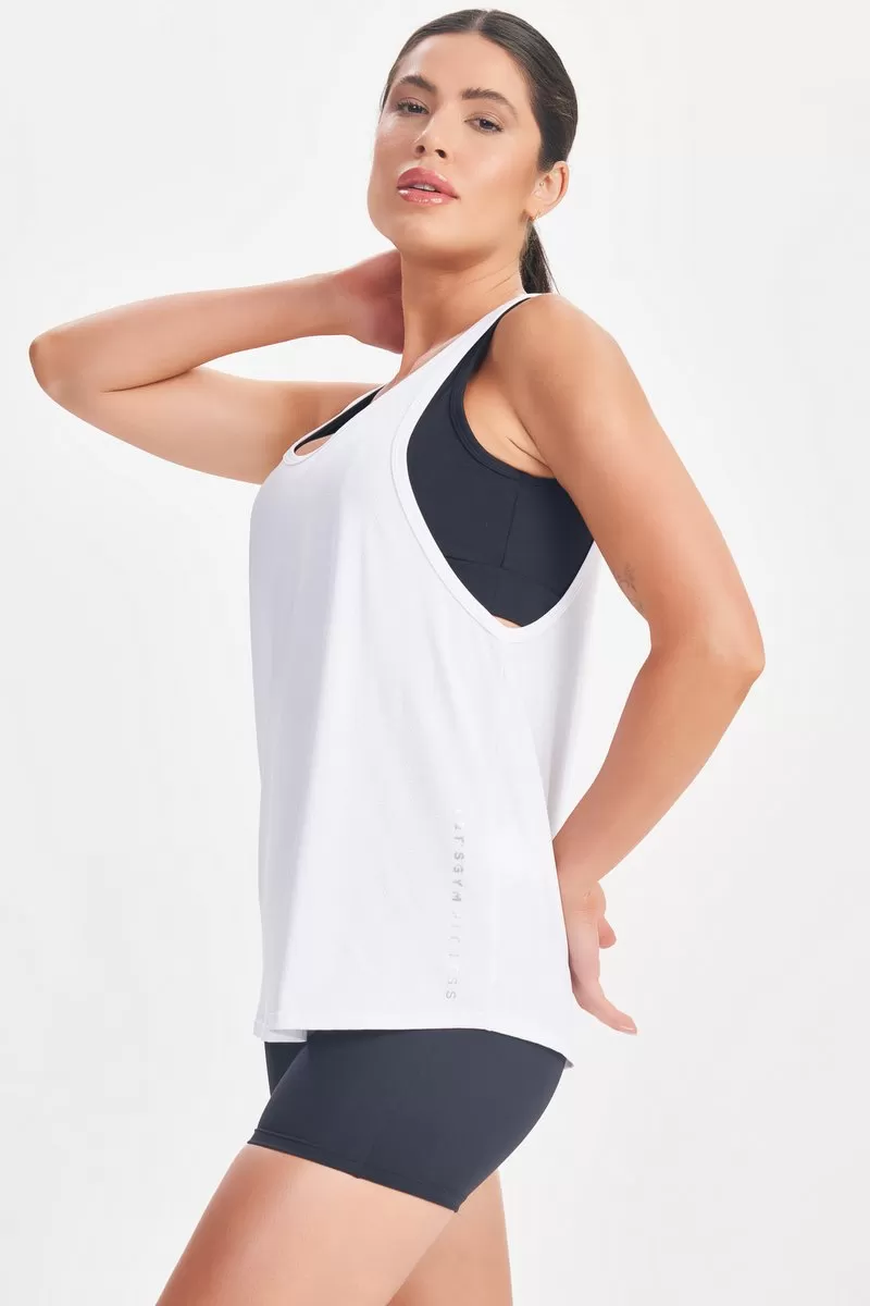 Lets Gym - Exclusive White Tank Shirt - 2578BR Lets Gym - Exclusive White Tank Shirt - 2578BR