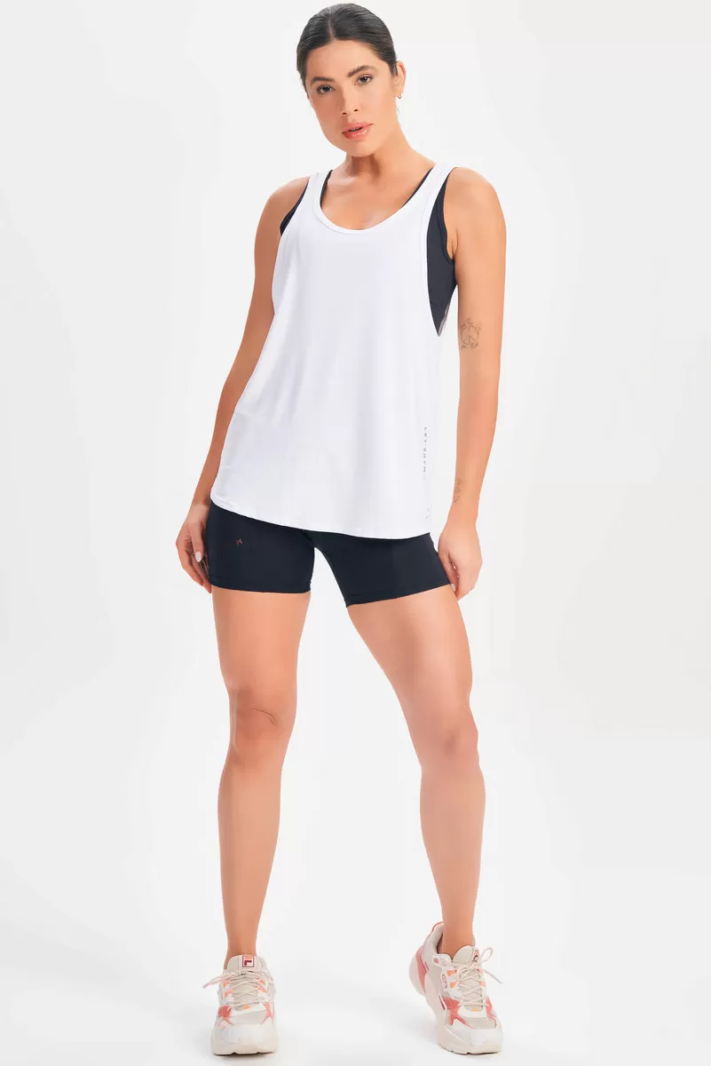 Lets Gym - Exclusive White Tank Shirt - 2578BR Lets Gym - Exclusive White Tank Shirt - 2578BR