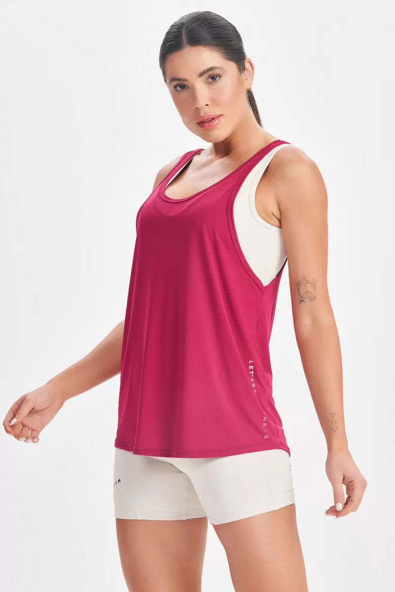 Lets Gym - Exclusive Marsala Tank Shirt - 2578MS