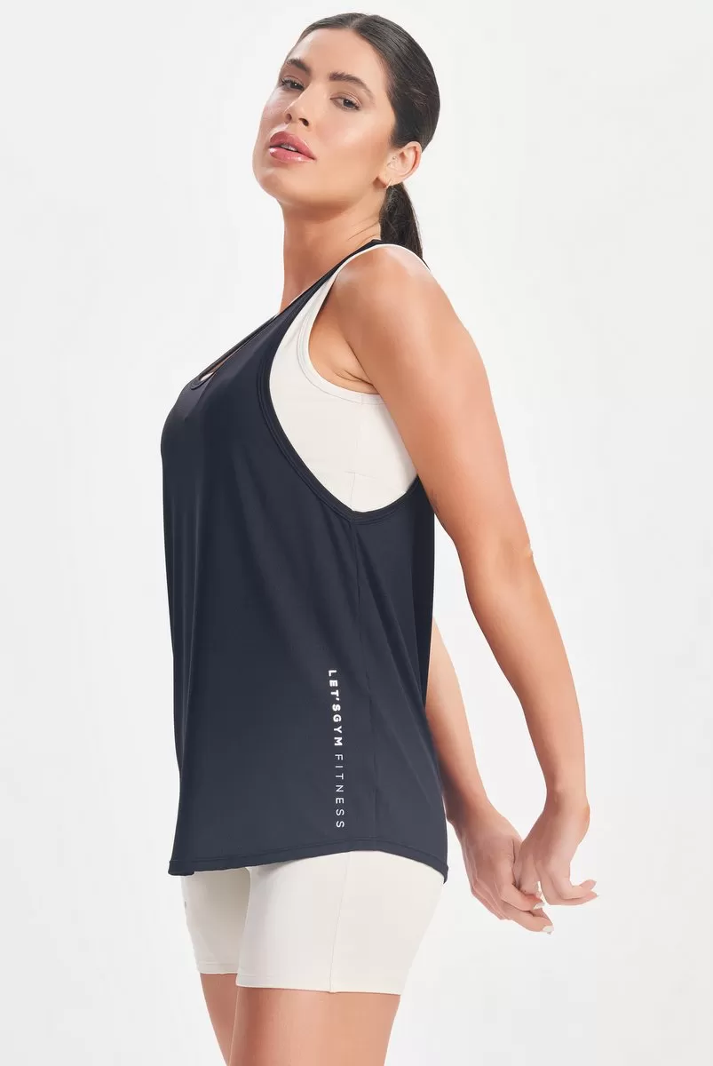 Lets Gym - Exclusive Black Tank Shirt - 2578PT Lets Gym - Exclusive Black Tank Shirt - 2578PT