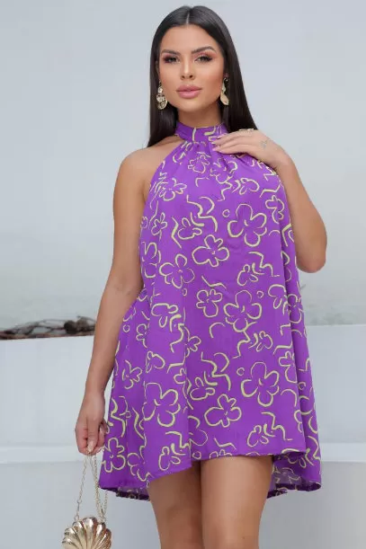 AS8 - Printed Halter Dress - LUD0200 AS8 - Printed Halter Dress - LUD0200