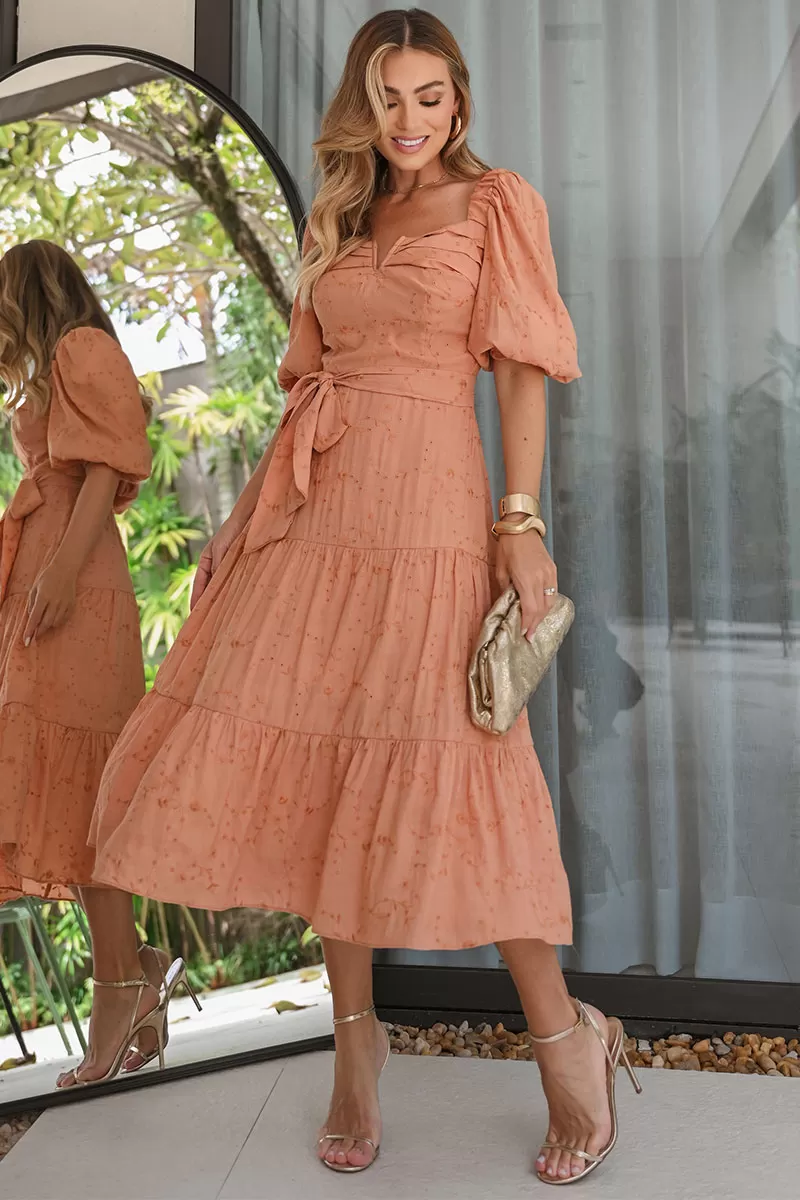 Miss Misses - Dress Marcela Laise 3/4 Sleeve EC/Caramel Stripe - 54499134 Miss Misses - Dress Marcela Laise 3/4 Sleeve EC/Caramel Stripe - 54499134