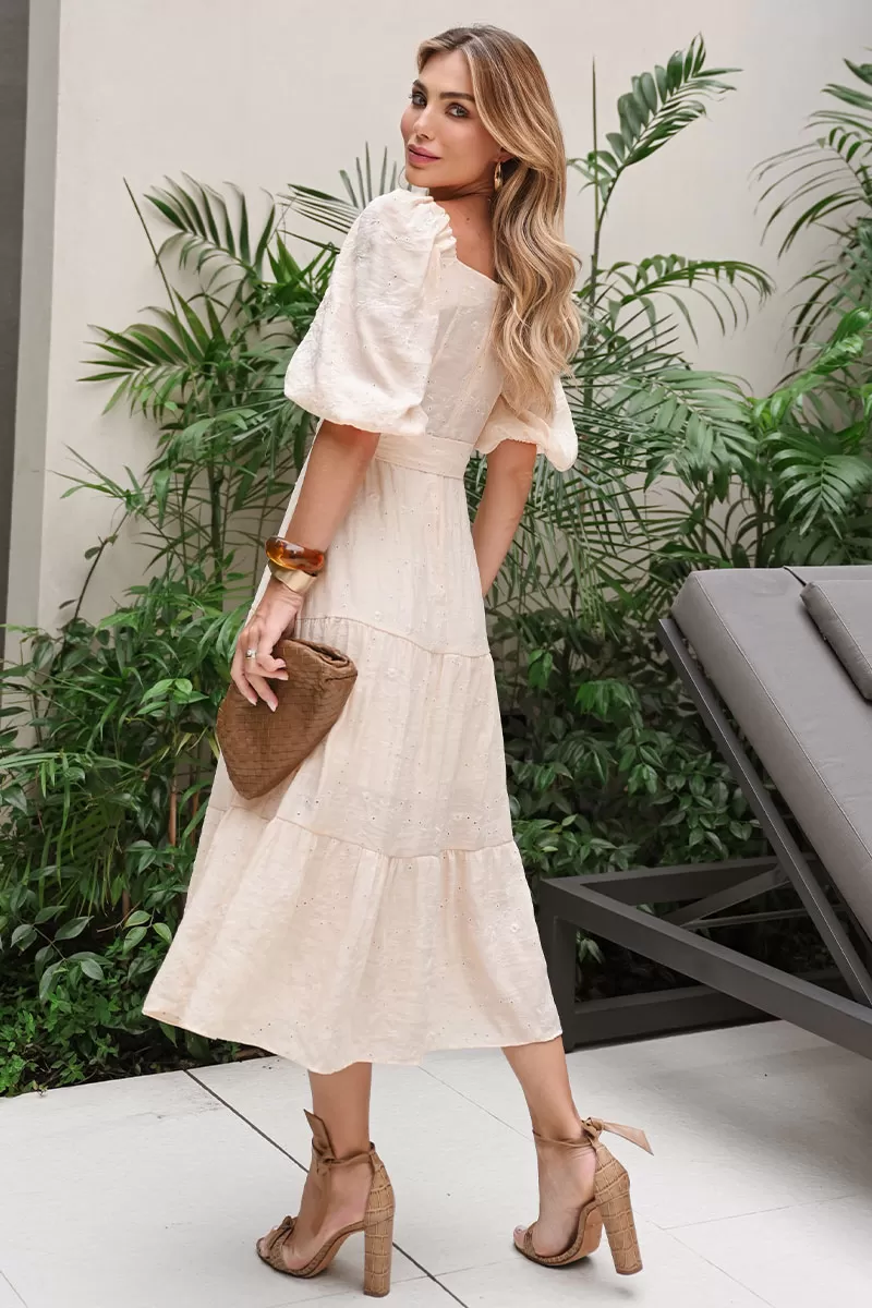 Miss Misses - Dress Marcela Laise Sleeve 3/4 EC/ Stripe Beige - 54499215 Miss Misses - Dress Marcela Laise Sleeve 3/4 EC/ Stripe Beige - 54499215
