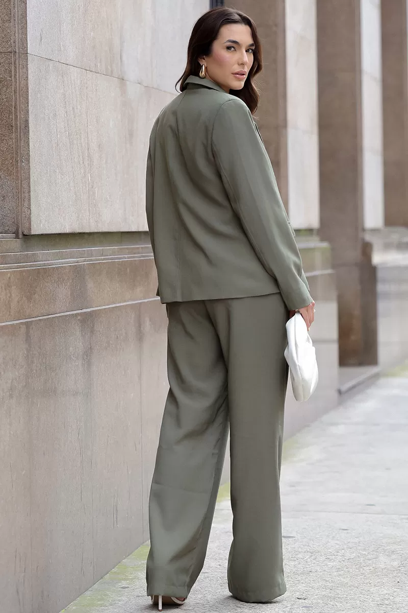 Miss Misses - Helene Blazer with EC Lapel Detail/Moss Green Button - 54509038 Miss Misses - Helene Blazer with EC Lapel Detail/Moss Green Button - 54509038