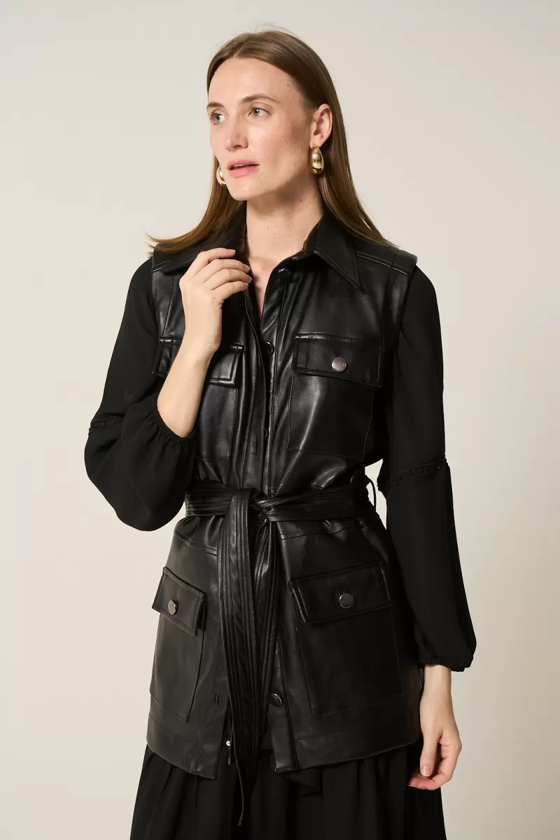 Hidrogênio - BLACK UTILITY VEST WITH STRAP - 20290001 Hidrogênio - BLACK UTILITY VEST WITH STRAP - 20290001