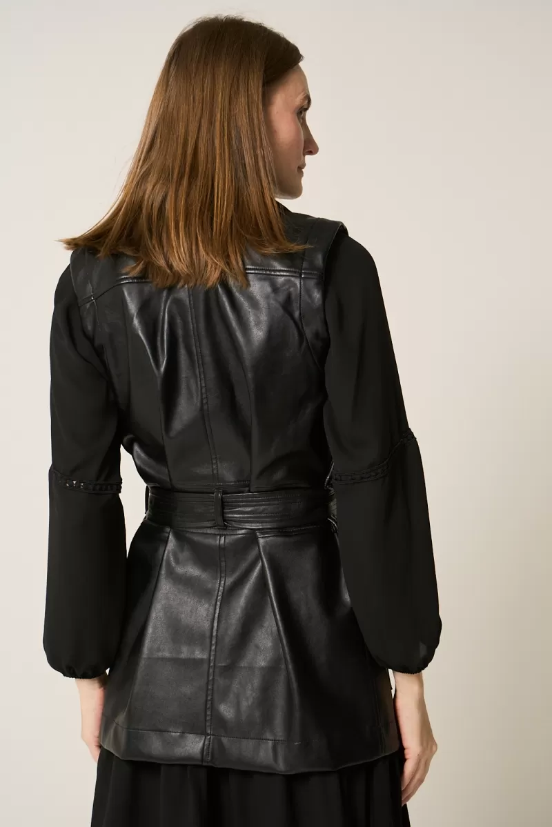 Hidrogênio - BLACK UTILITY VEST WITH STRAP - 20290001 Hidrogênio - BLACK UTILITY VEST WITH STRAP - 20290001