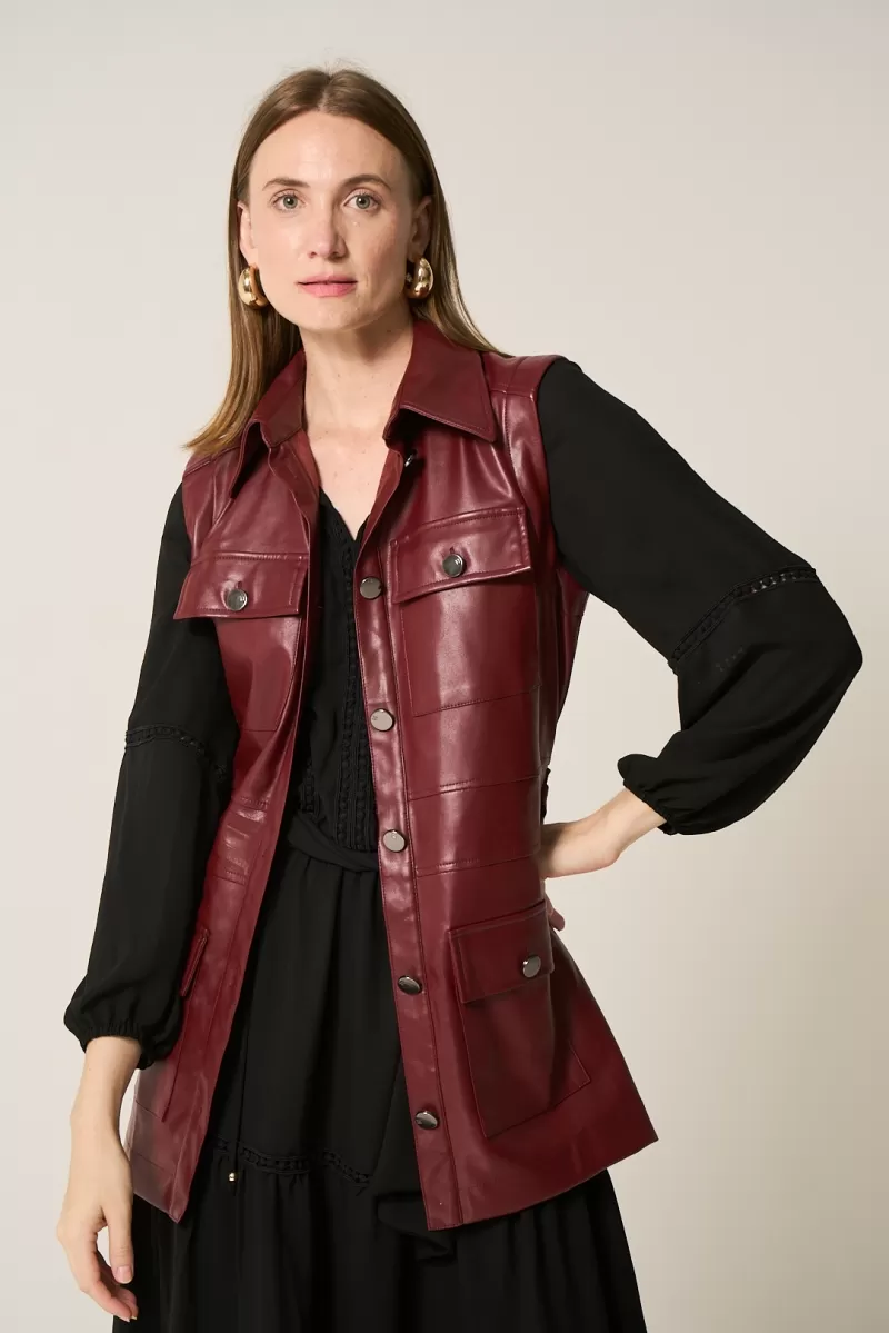 Hidrogênio - WINE UTILITY VEST WITH BAND - 20290043 Hidrogênio - WINE UTILITY VEST WITH BAND - 20290043